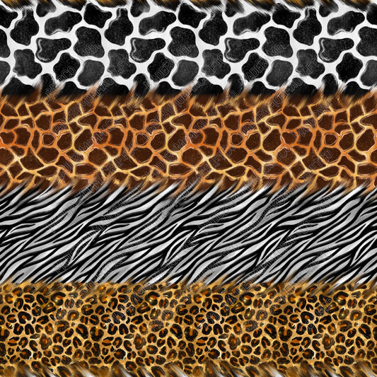 Safari Animals - Vinyl Or Waterslide Seamless Wrap