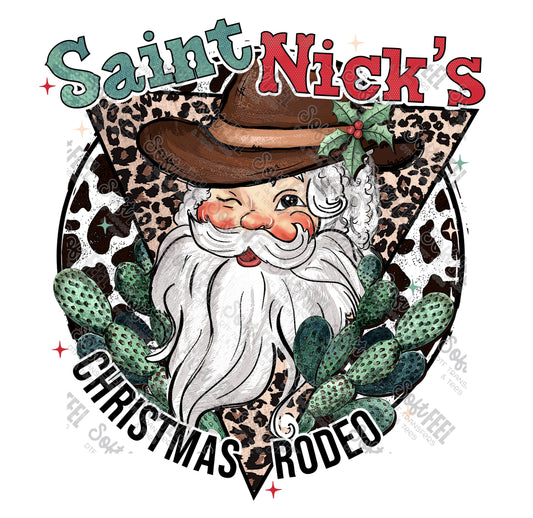 Saint Nicks Christmas Rodeo - Christmas - Direct To Film Transfer / DTF - Heat Press Clothing Transfer