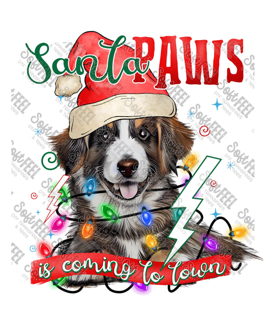 Santa Paws 15 - Christmas / Animals - Direct To Film Transfer / DTF - Heat Press Clothing Transfer