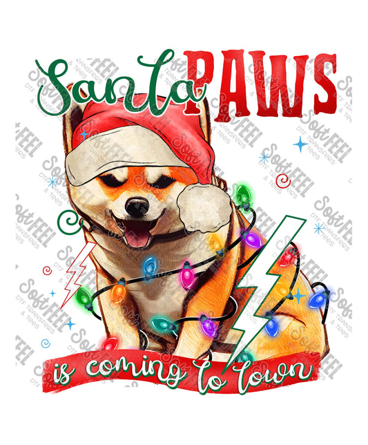 Santa Paws 18 - Christmas / Animals - Direct To Film Transfer / DTF - Heat Press Clothing Transfer