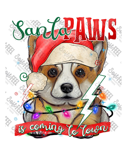 Santa Paws 28 - Christmas / Animals - Direct To Film Transfer / DTF - Heat Press Clothing Transfer