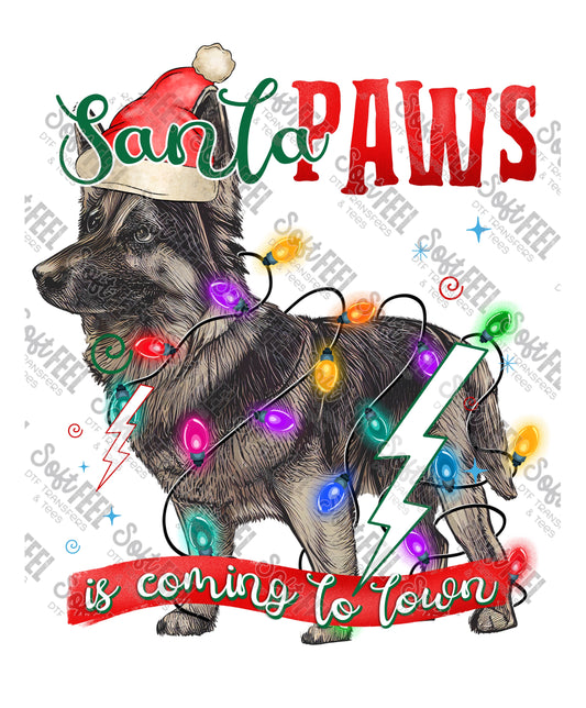 Santa Paws 8 - Christmas / Animals - Direct To Film Transfer / DTF - Heat Press Clothing Transfer