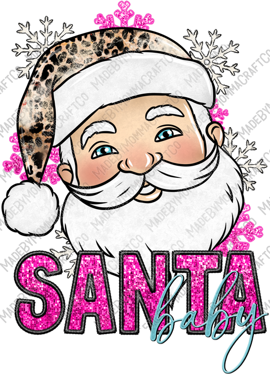 Santa Baby - Faux Embroidery - Cheat Clear Waterslide™ or White Cast Sticker