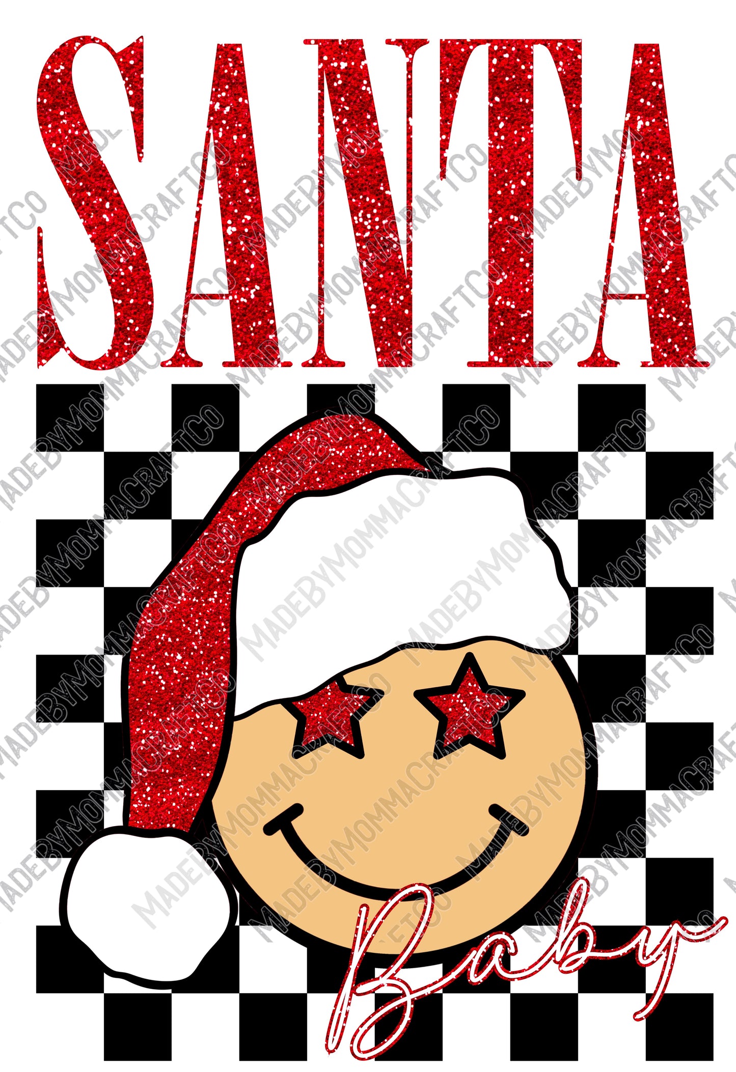 Santa Baby Glitter - Christmas - Cheat Clear Waterslide™ or White Cast Sticker