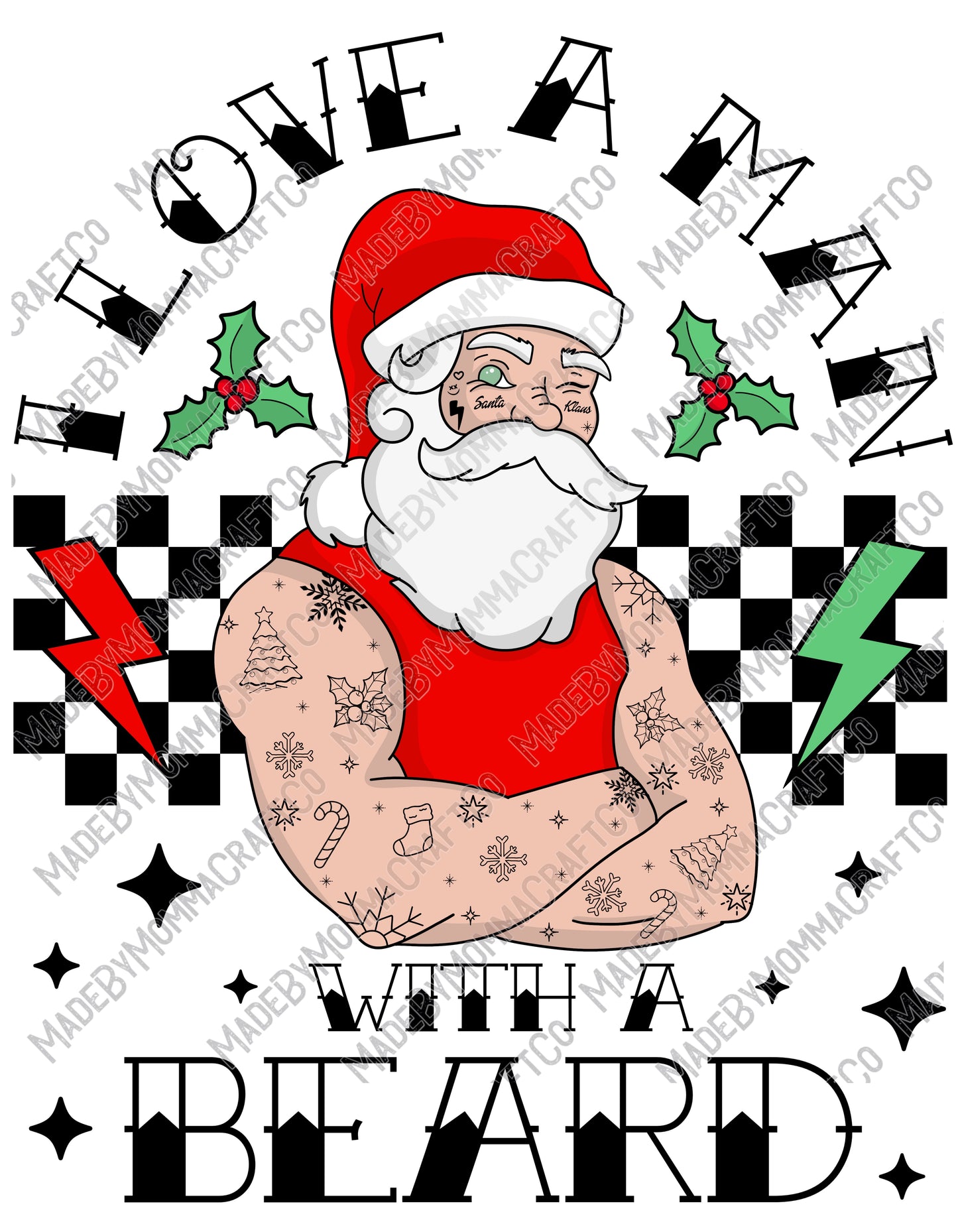 Santa Beard - Christmas - Cheat Clear Waterslide™ or White Cast Sticker
