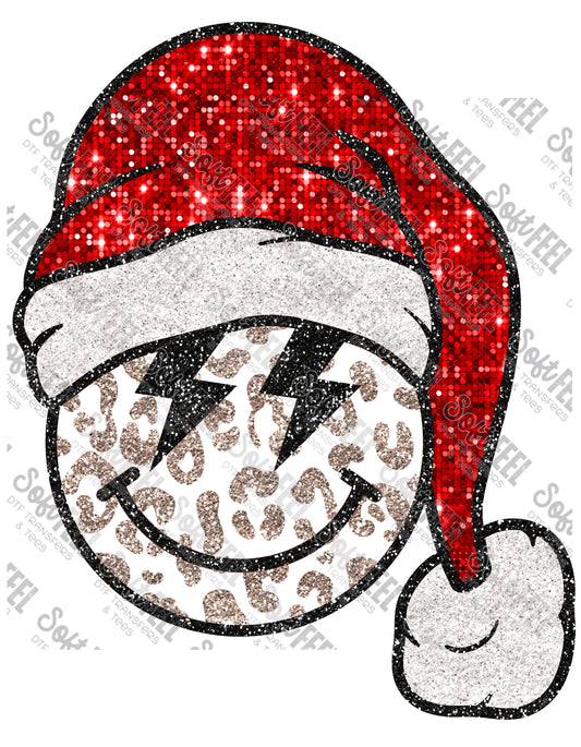 Santa Smile Face - Christmas - Direct To Film Transfer / DTF - Heat Press Clothing Transfer