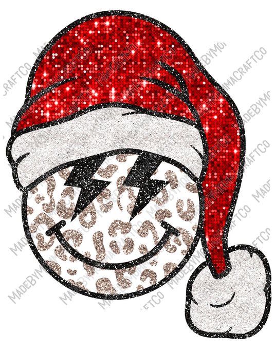 Santa Smile Face - Christmas - Cheat Clear Waterslide™ or White Cast Sticker