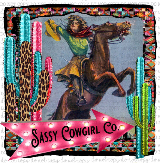 Sassy Cowgirl Pink Vintage - Country Western - Cheat Clear Waterslide™ or White Cast Sticker