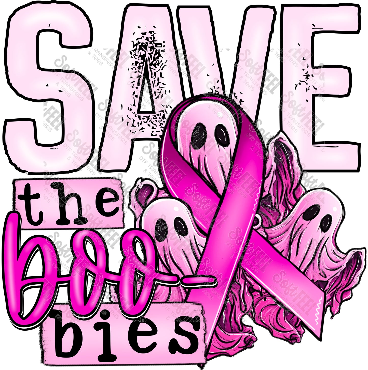 Save The Boobies - Halloween / Horror / Women's - Direct To Film Transfer / DTF - Heat Press Clothing Transfer