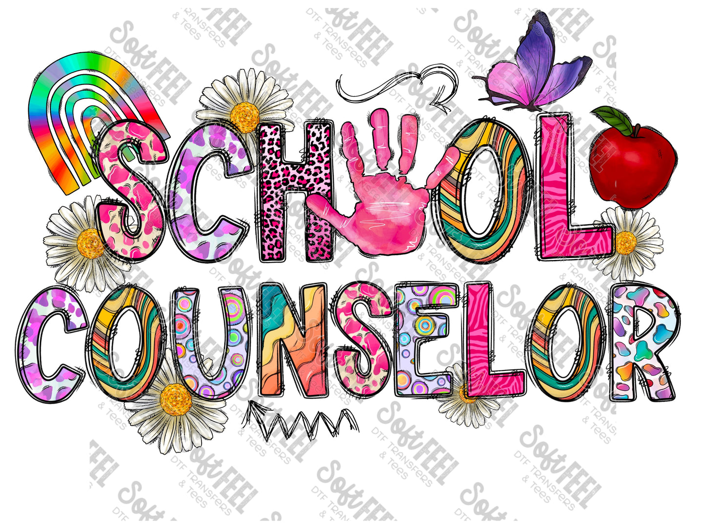 School Counselor - School and Teacher - Direct To Film Transfer / DTF - Heat Press Clothing Transfer