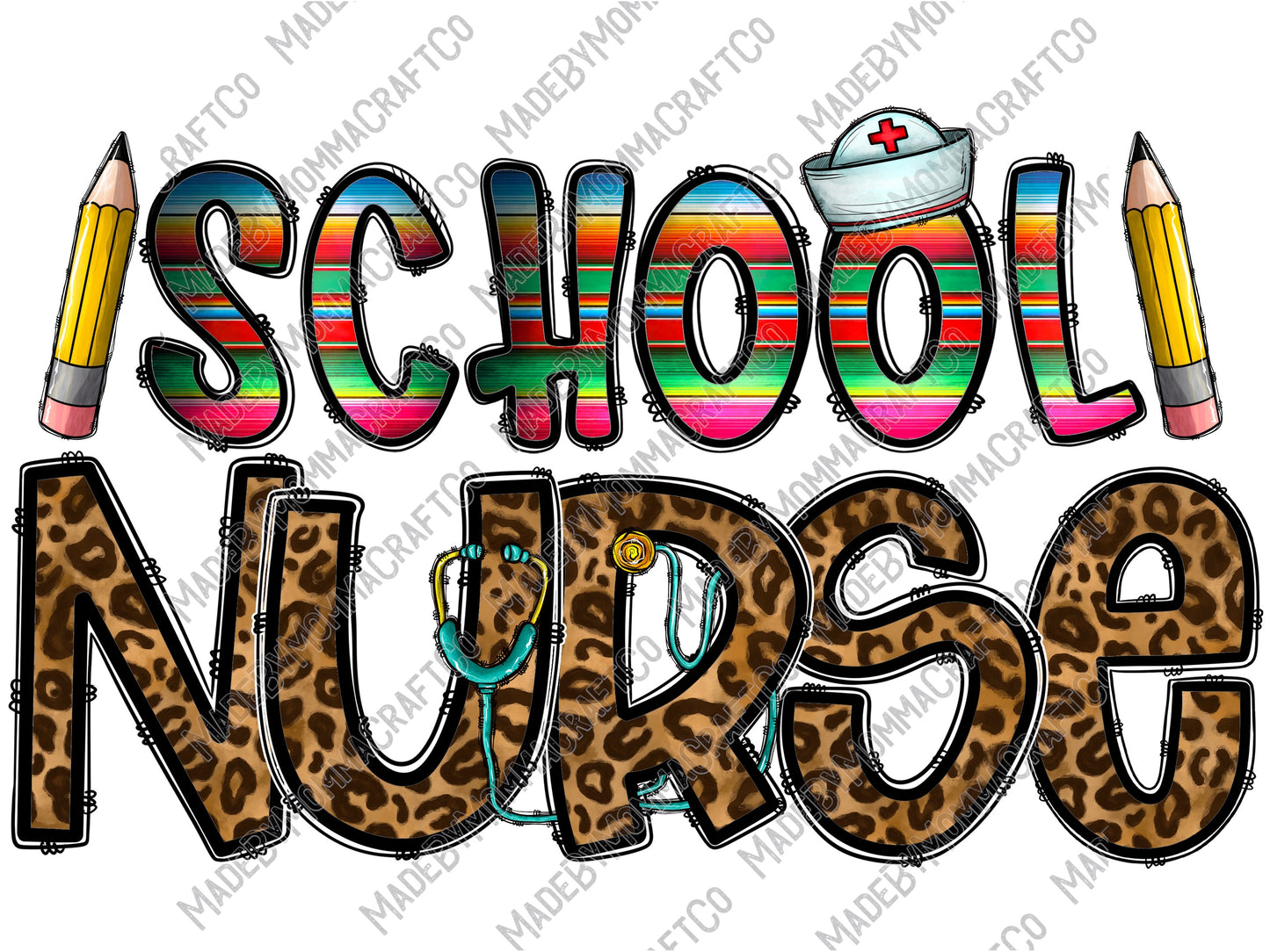 School Nurse - School - Cheat Clear Waterslide™ or White Cast Sticker