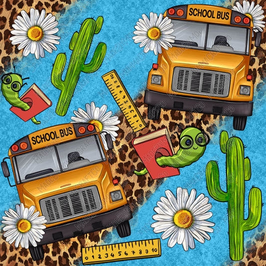 School Bus - Vinyl Or Waterslide Seamless Wrap