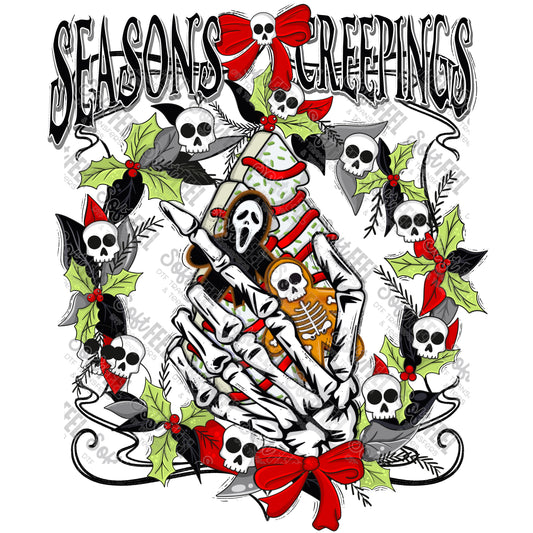 Seasons Creepings  - Christmas - Direct To Film Transfer / DTF - Heat Press Clothing Transfer