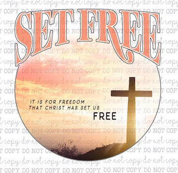 Set Free - Christian - Cheat Clear Waterslide™ or Cheat Clear Sticker Decal