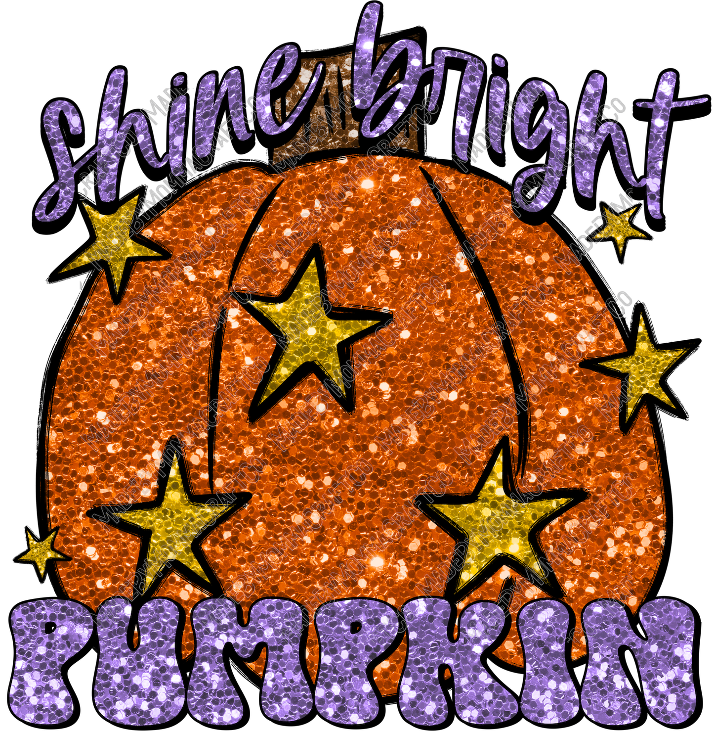 Shine Bright Pumpkin - Fall / Halloween- Cheat Clear Waterslide™ or White Cast Sticker