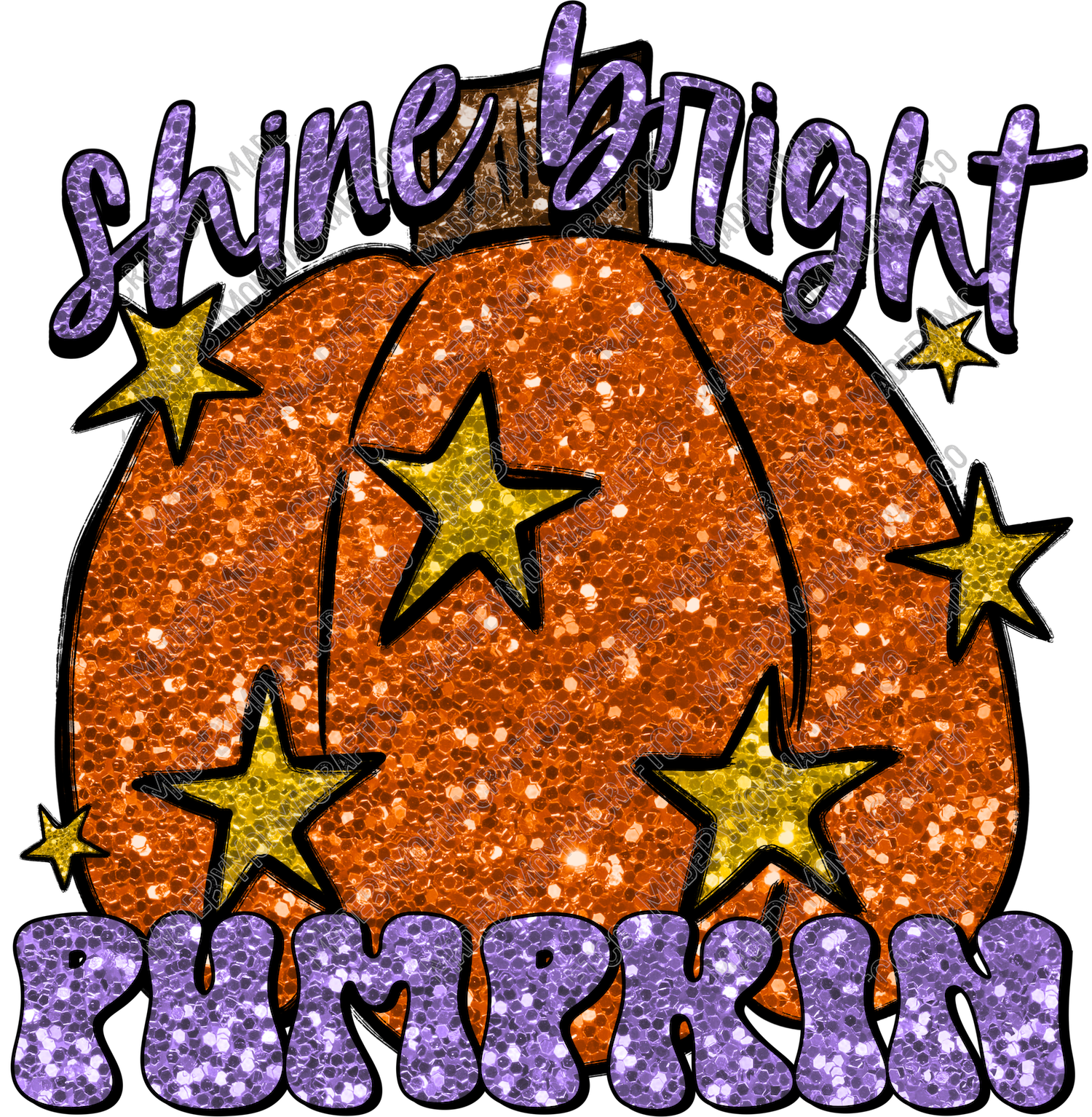 Shine Bright Pumpkin - Fall / Halloween- Cheat Clear Waterslide™ or White Cast Sticker