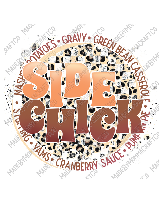 Side Chick - Thanksgiving - Cheat Clear Waterslide™ or White Cast Sticker