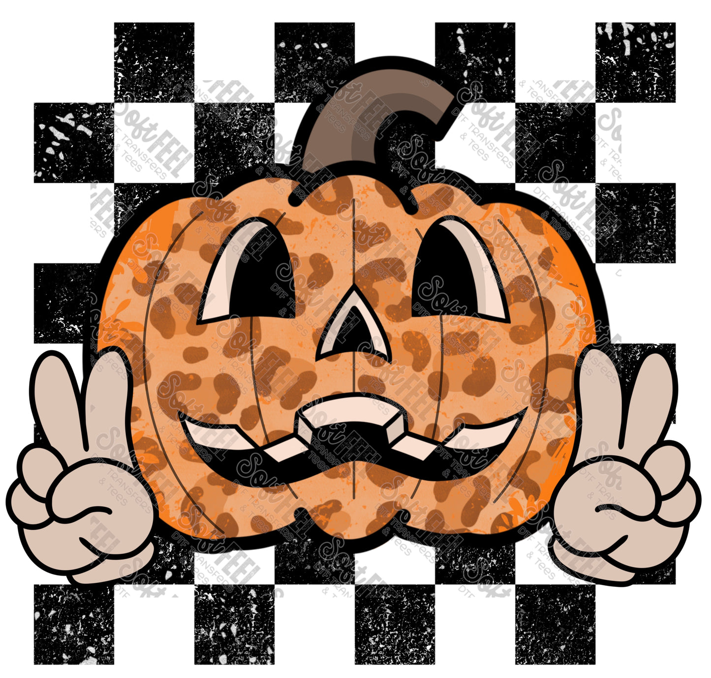 Simple Retro Pumpkin - Youth / Halloween Horror - Direct To Film Transfer / DTF - Heat Press Clothing Transfer