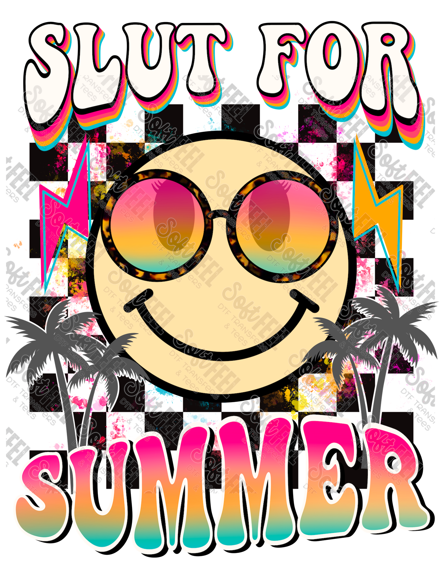 Slut for Summer - Snarky Humor / Retro - Direct To Film Transfer / DTF - Heat Press Clothing Transfer