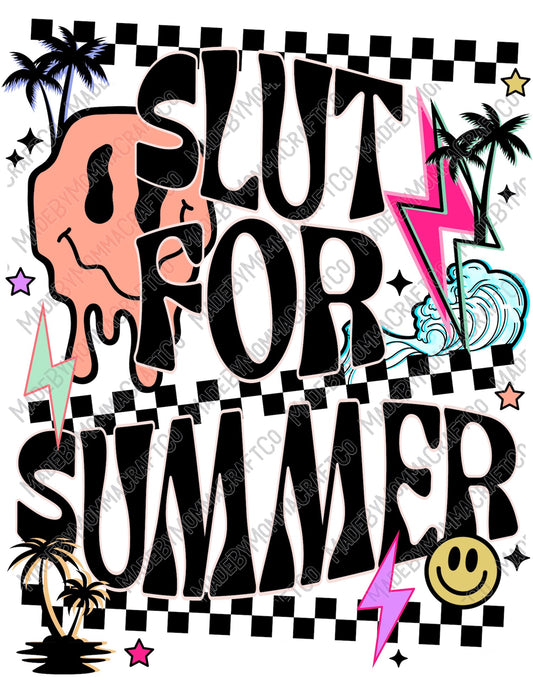 Slut for Summer Retro - Cheat Clear Waterslide™ or Cheat Clear Sticker Decal