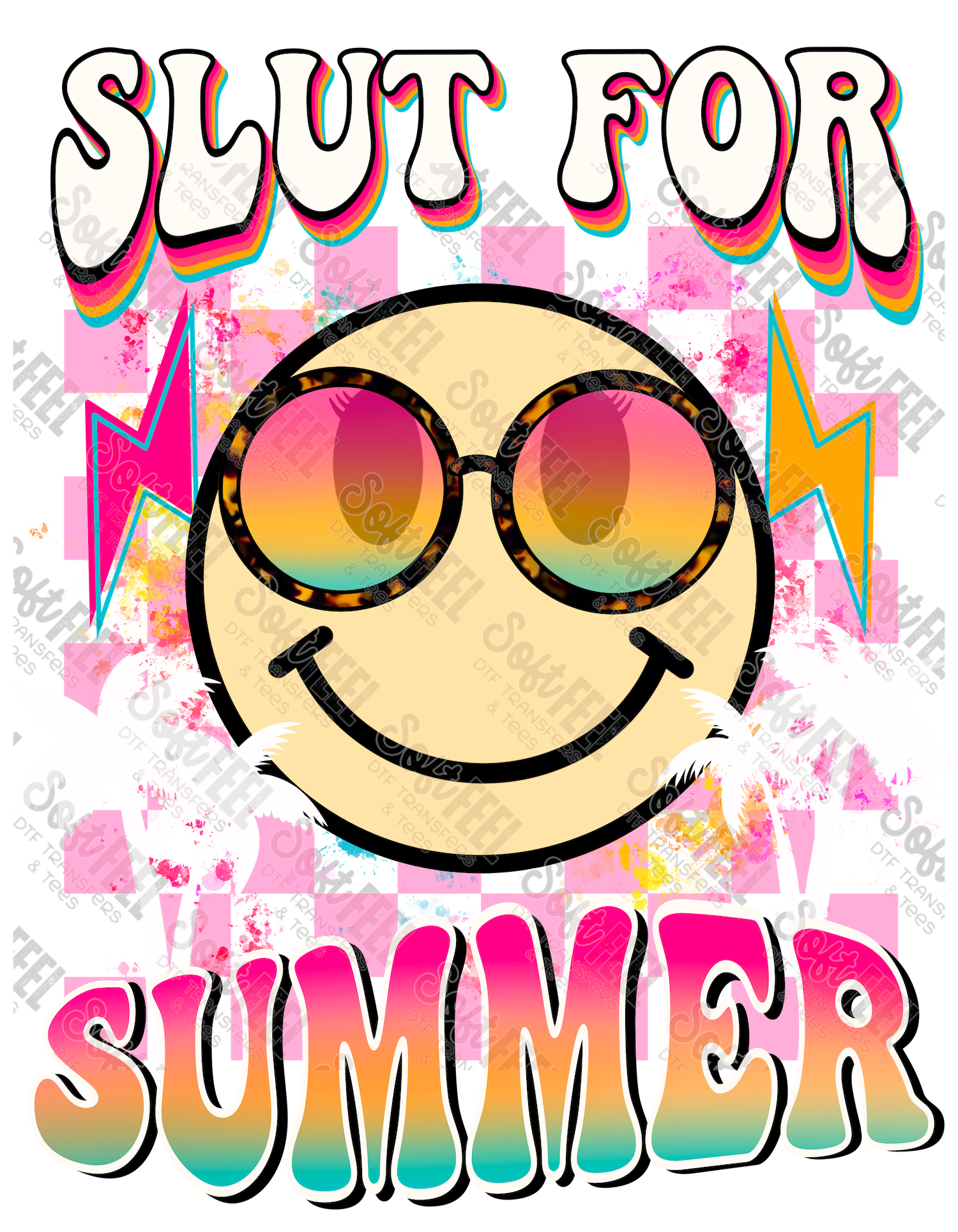 Slut for Summer - Snarky Humor / Retro - Direct To Film Transfer / DTF - Heat Press Clothing Transfer