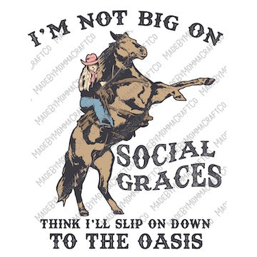 Social Graces Cowgirl - Country Western - Cheat Clear Waterslide™ or White Cast Sticker