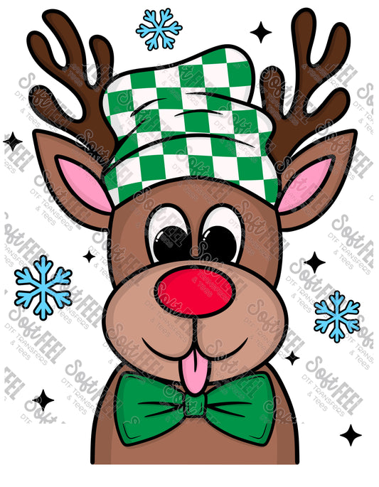 Solid Reindeer Boy - Christmas - Direct To Film Transfer / DTF - Heat Press Clothing Transfer