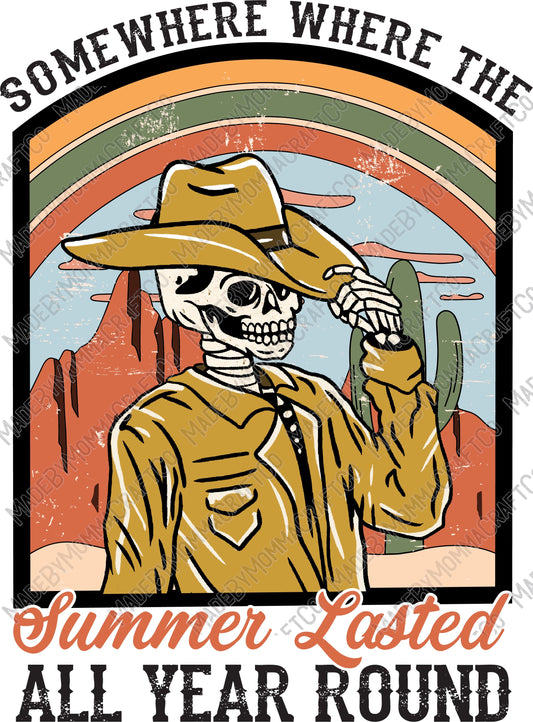 Somewhere Where The Summer Lasted All Year Round Western Skeleton - Cheat Clear Waterslide™ or Cheat Clear Sticker Decal