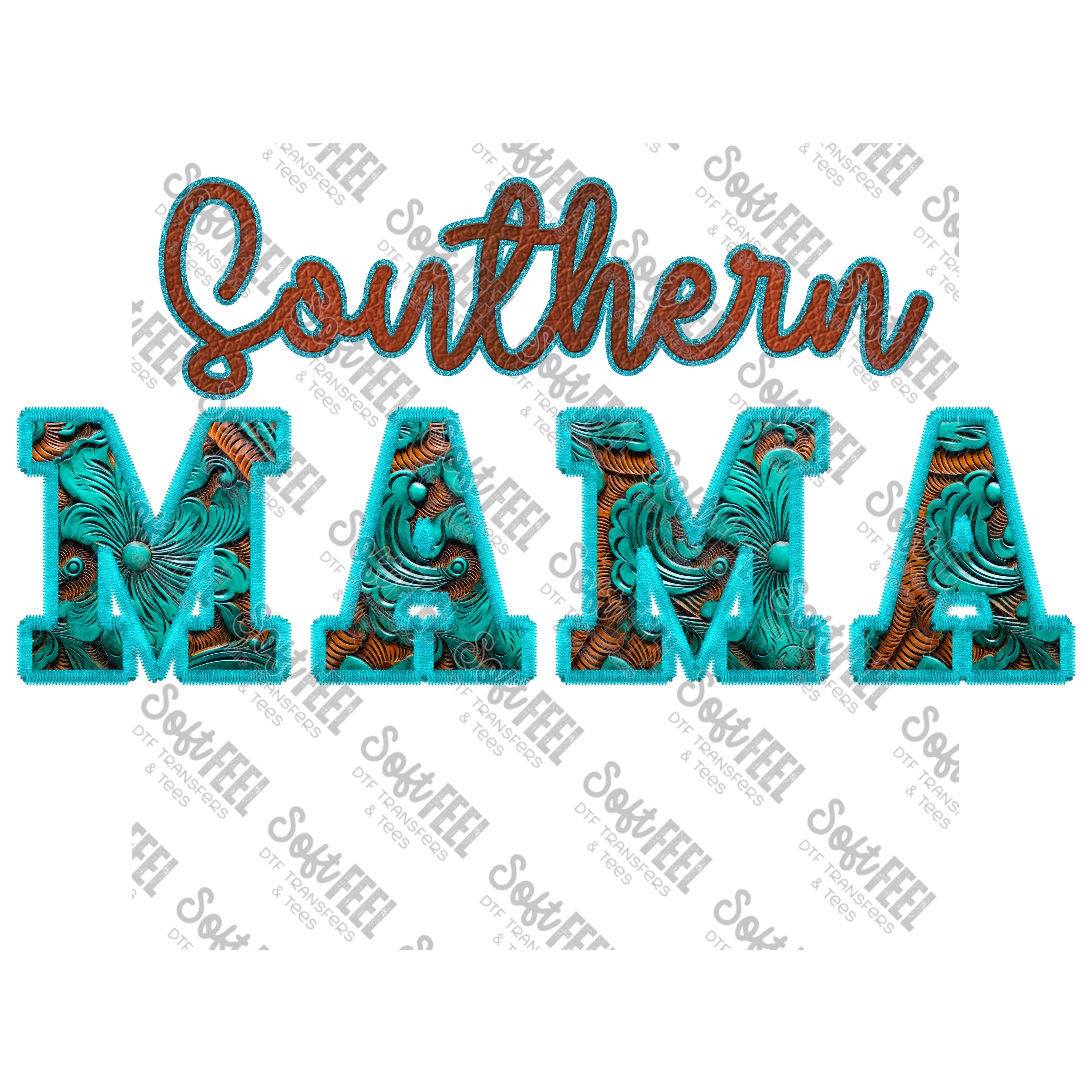 Southern Mama - Women&#39;s / Country Western - Direct To Film Transfer / DTF - Heat Press Clothing Transfer