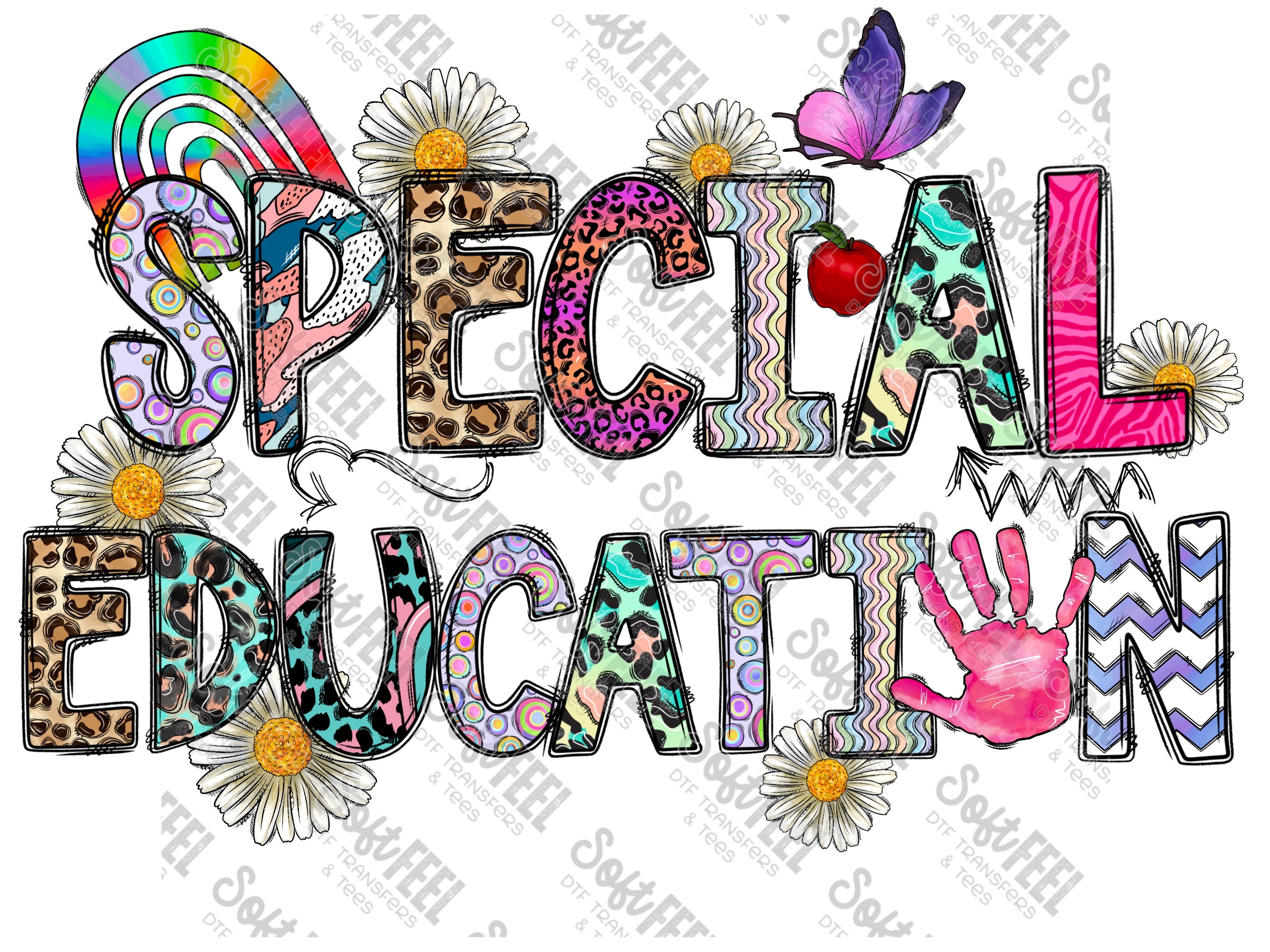 Special Education - Women&#39;s / School and Teacher / Occupations - Direct To Film Transfer / DTF - Heat Press Clothing Transfer