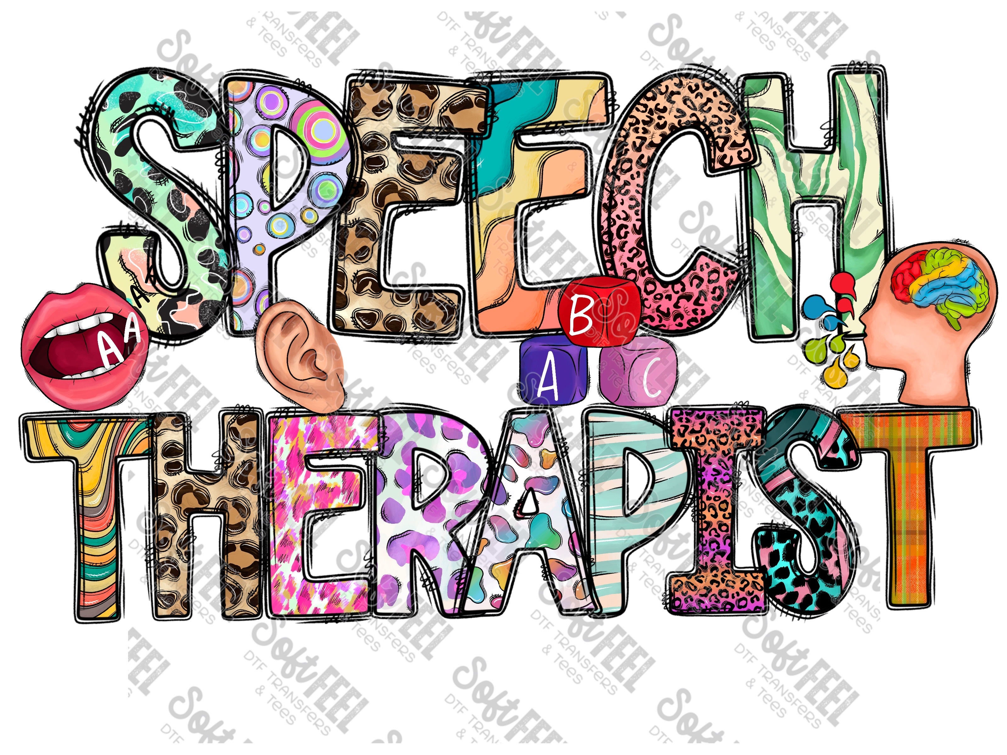 Speech Therapist - Women&#39;s / Occupations / Mental Health - Direct To Film Transfer / DTF - Heat Press Clothing Transfer