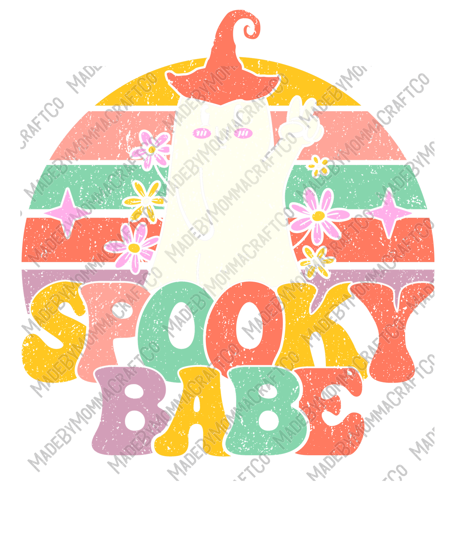 Spooky Babe Ghost  - Cheat Clear Waterslide™ or White Cast Sticker