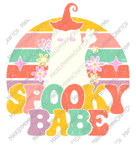 Spooky Babe Ghost  - Cheat Clear Waterslide™ or White Cast Sticker