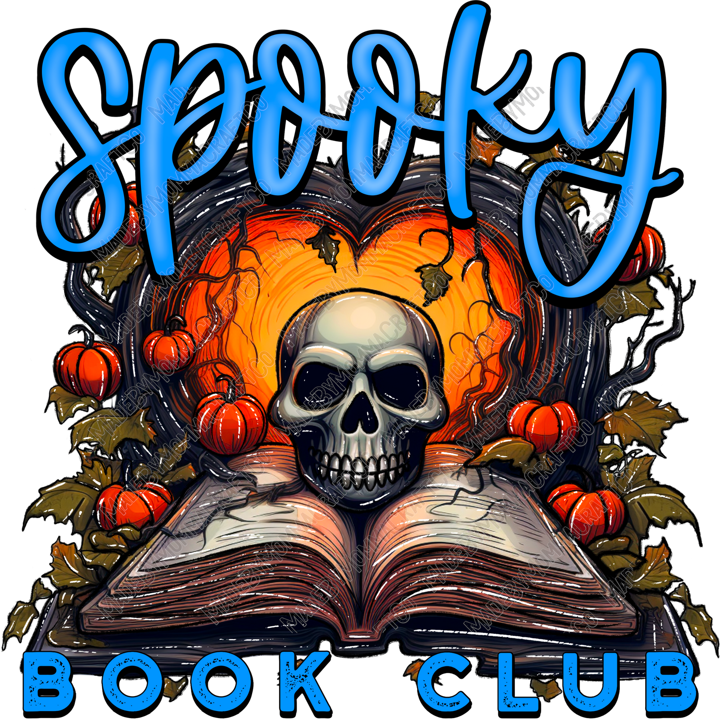 Spooky Book Club - Halloween - Cheat Clear Waterslide™ or White Cast Sticker