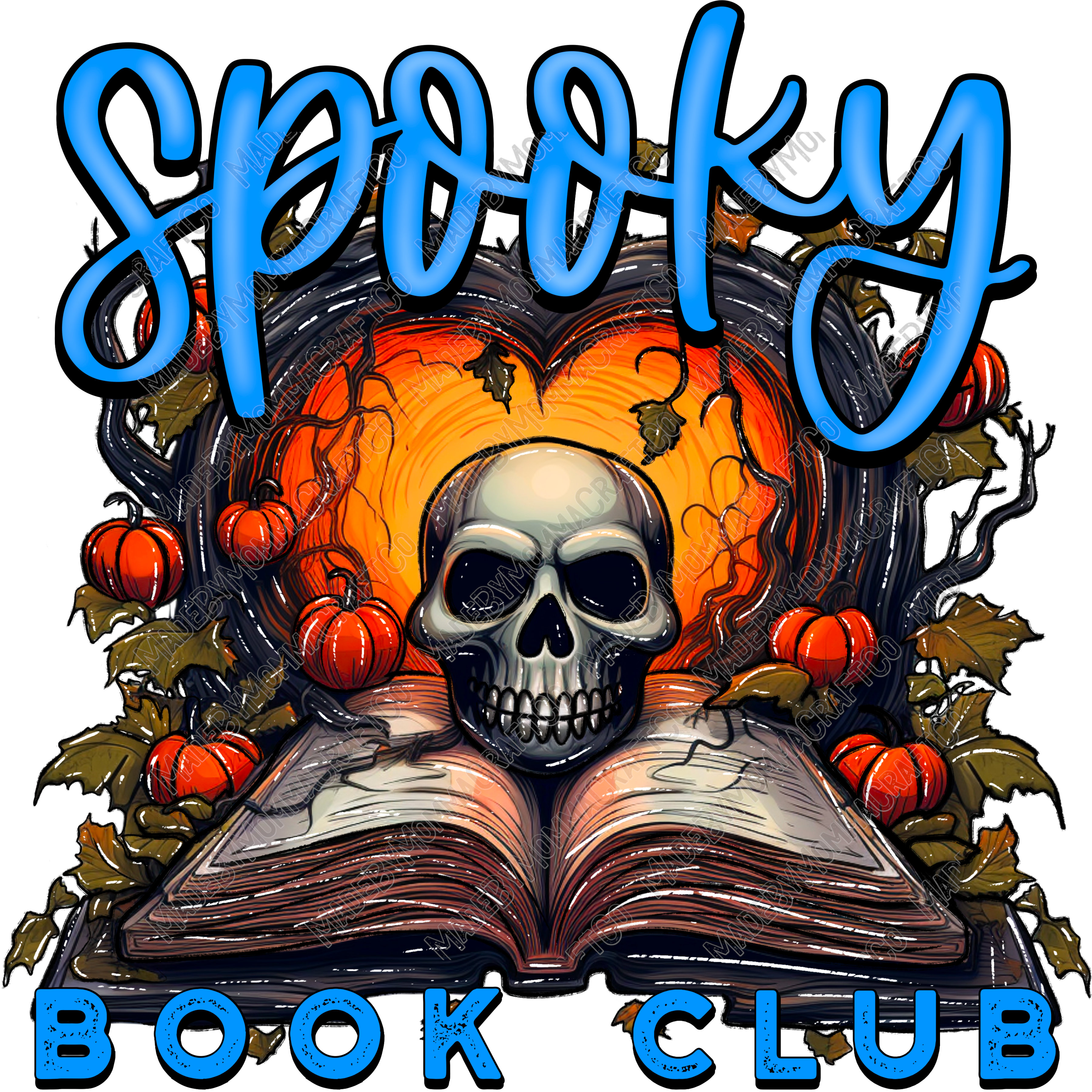 Spooky Book Club - Halloween - Cheat Clear Waterslide™ or White Cast Sticker