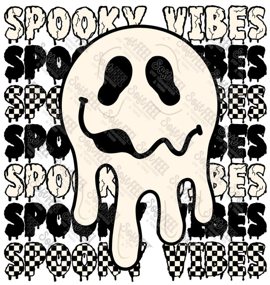 Spooky Vibes Cream - Retro / Youth / Halloween Horror - Direct To Film Transfer / DTF - Heat Press Clothing Transfer