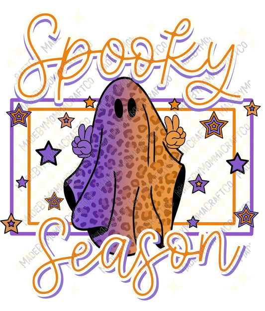 Spooky Season Ghost - Halloween - Cheat Clear Waterslide™ or White Cast Sticker