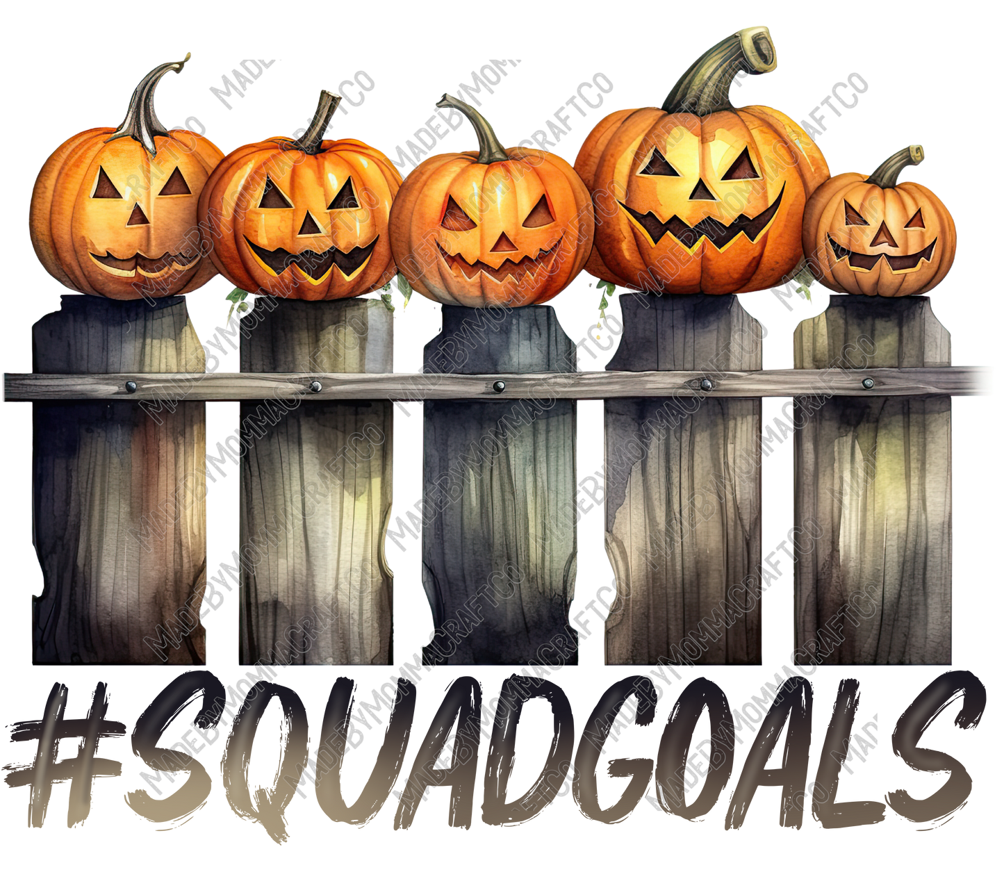 Squad Goals Pumpkins - Halloween - Cheat Clear Waterslide™ or White Cast Sticker