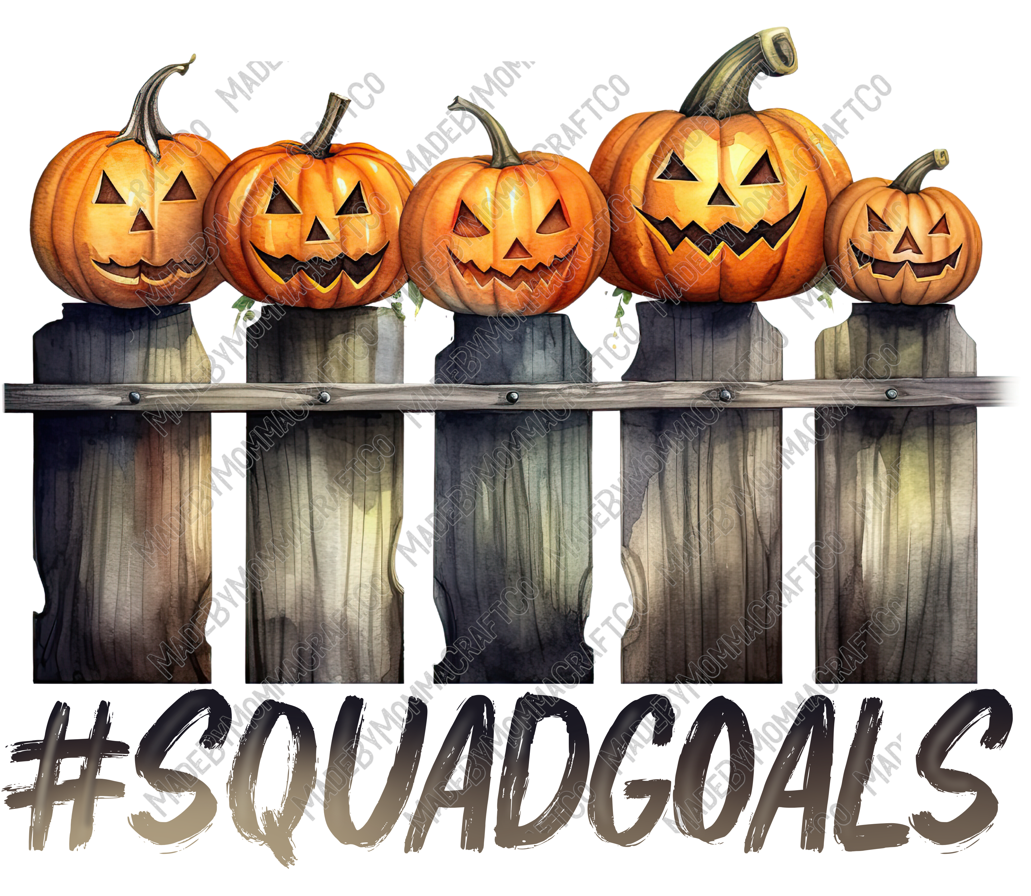 Squad Goals Pumpkins - Halloween - Cheat Clear Waterslide™ or White Cast Sticker