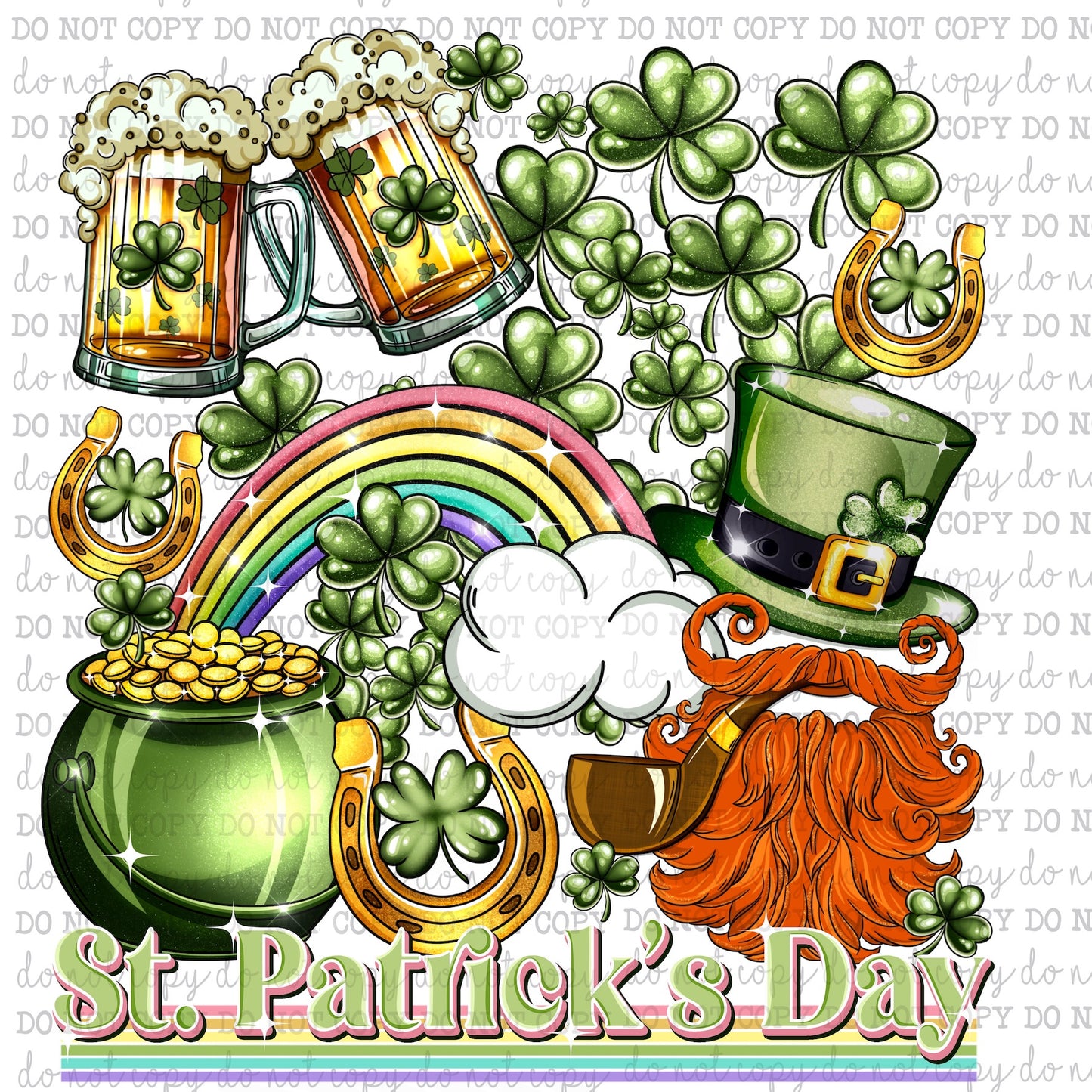 St Patricks Day - Cheat Clear Waterslide™ or White Cast Sticker