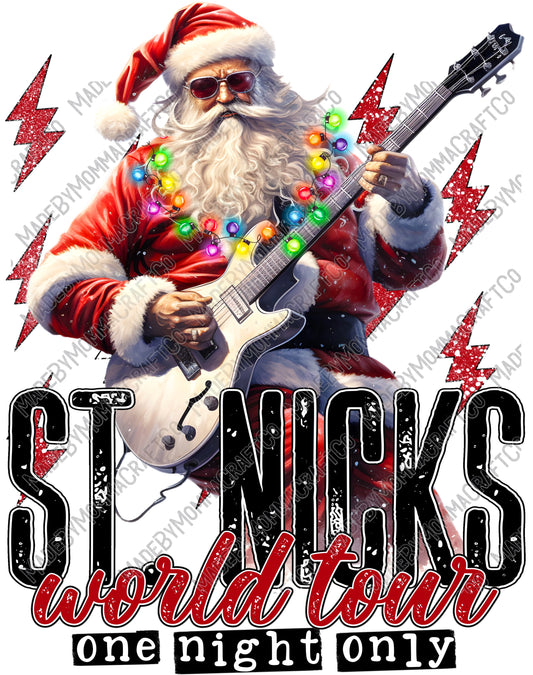 St Nicks World Tour - Christmas - Cheat Clear Waterslide™ or White Cast Sticker