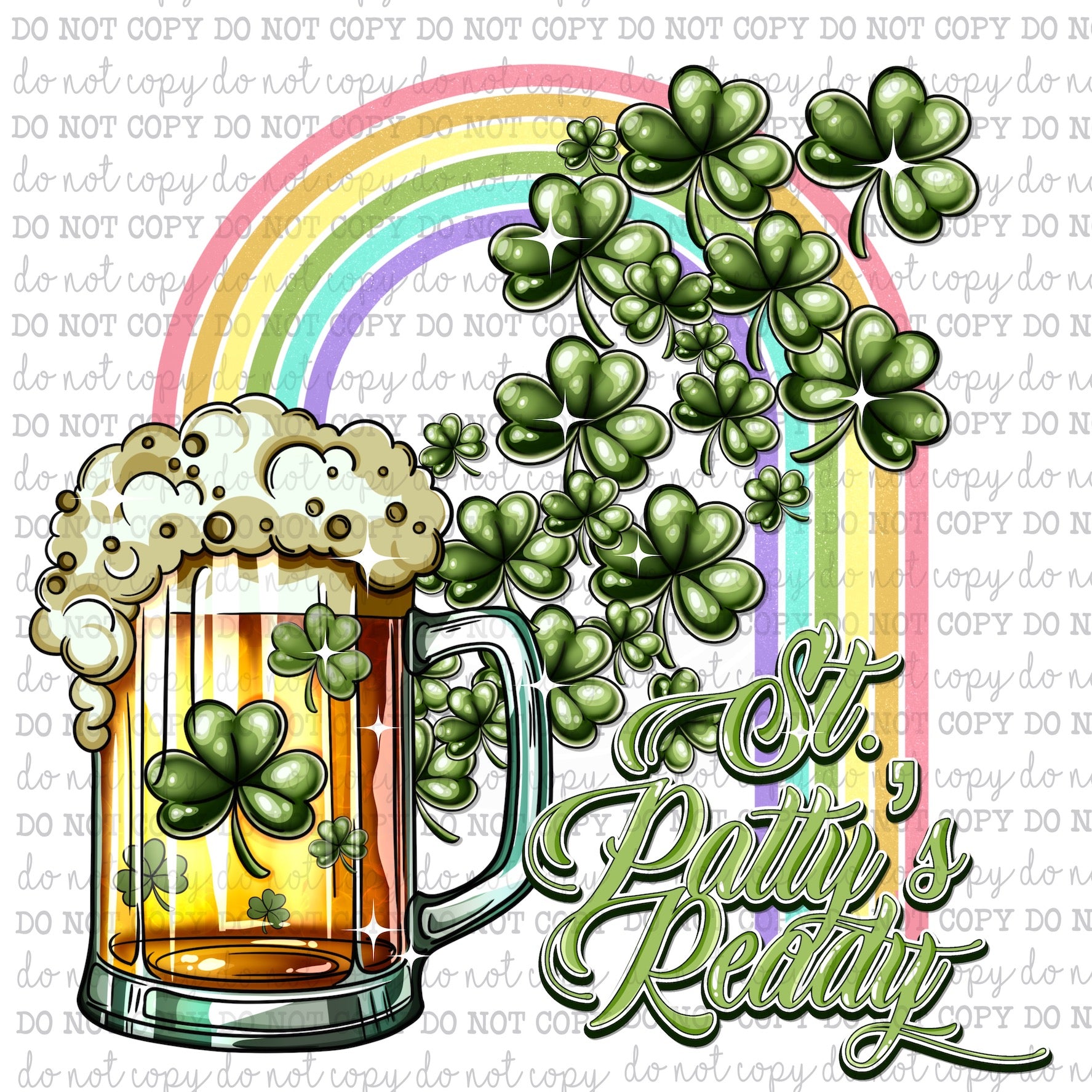 St Patricks Day Beer - Cheat Clear Waterslide™ or White Cast Sticker