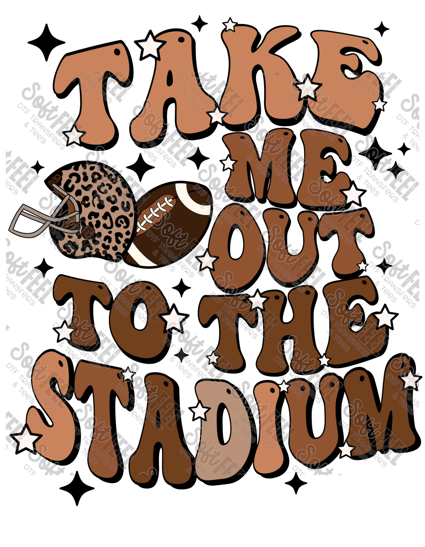 Take me out to the stadium Football - Retro / Sports / Youth - Direct To Film Transfer / DTF - Heat Press Clothing Transfer