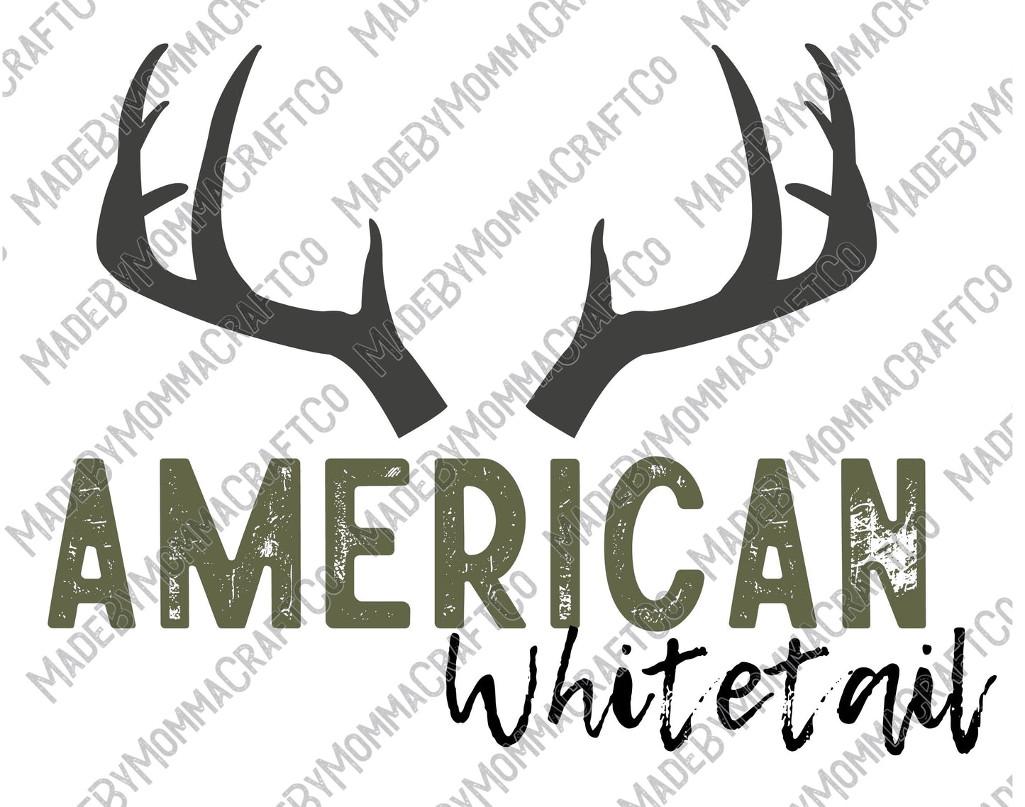 American Whitetail Deer Hunting - Hunting / Country Western - Cheat Clear Waterslide™ or White Cast Sticker