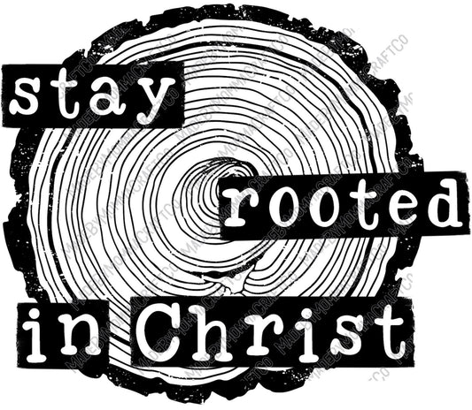 Stay Rooted In Christ - Christian - Cheat Clear Waterslide™ or White Cast Sticker