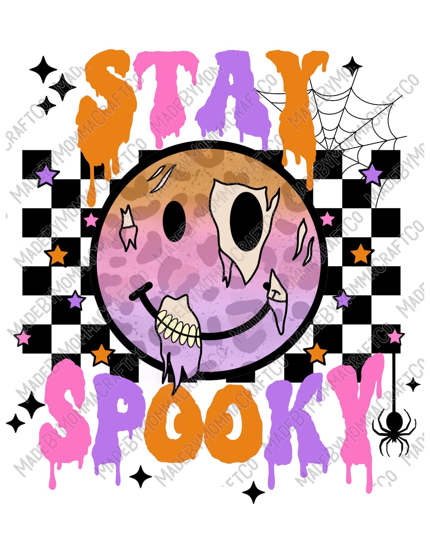 Stay Spooky Retro - Halloween - Cheat Clear Waterslide™ or White Cast Sticker