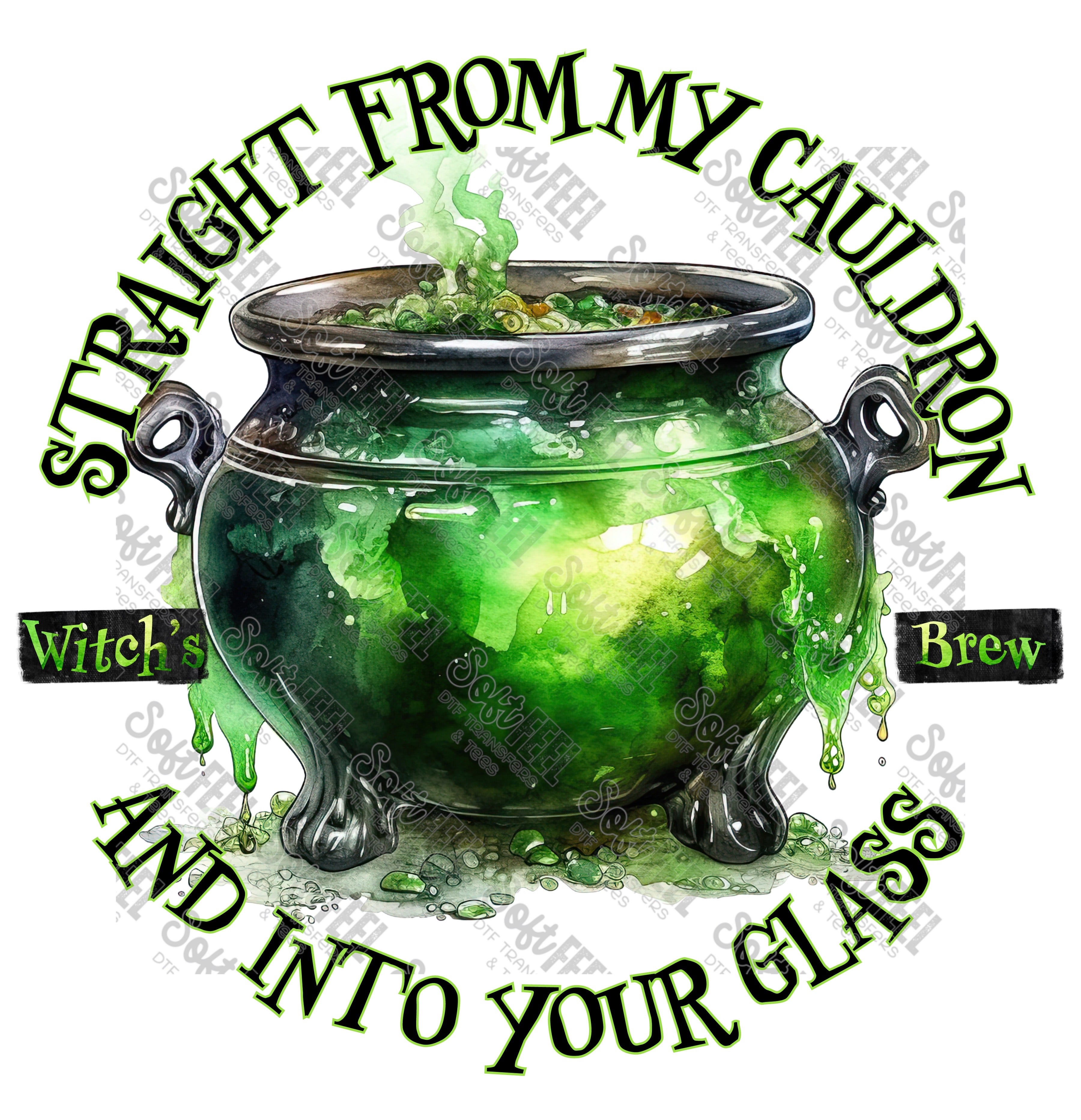 Straight From My Cauldron - Halloween / Horror / Women&#39;s - Direct To Film Transfer / DTF - Heat Press Clothing Transfer