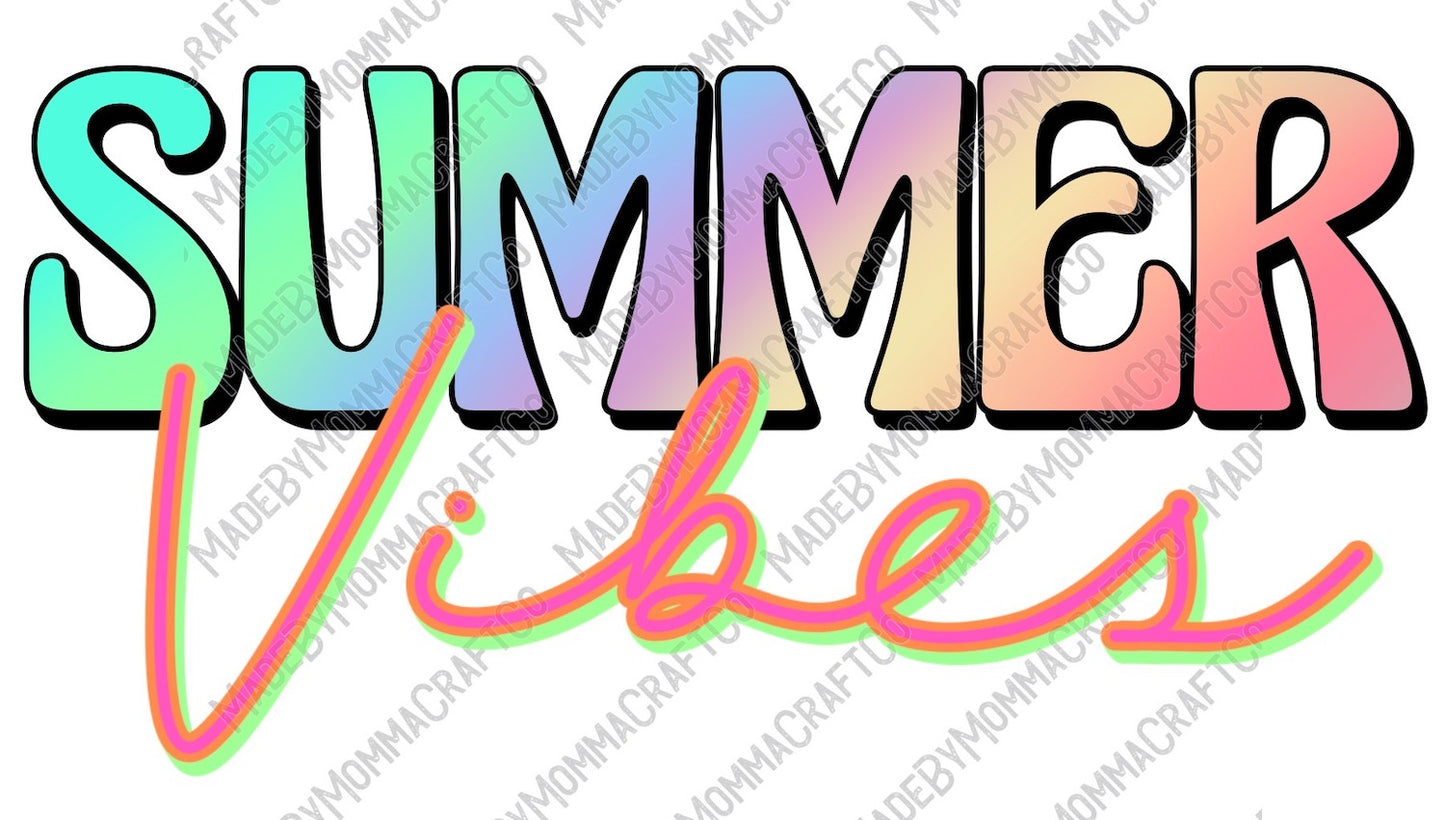 Summer Vibes Retro - Cheat Clear Waterslide™ or White Cast Sticker