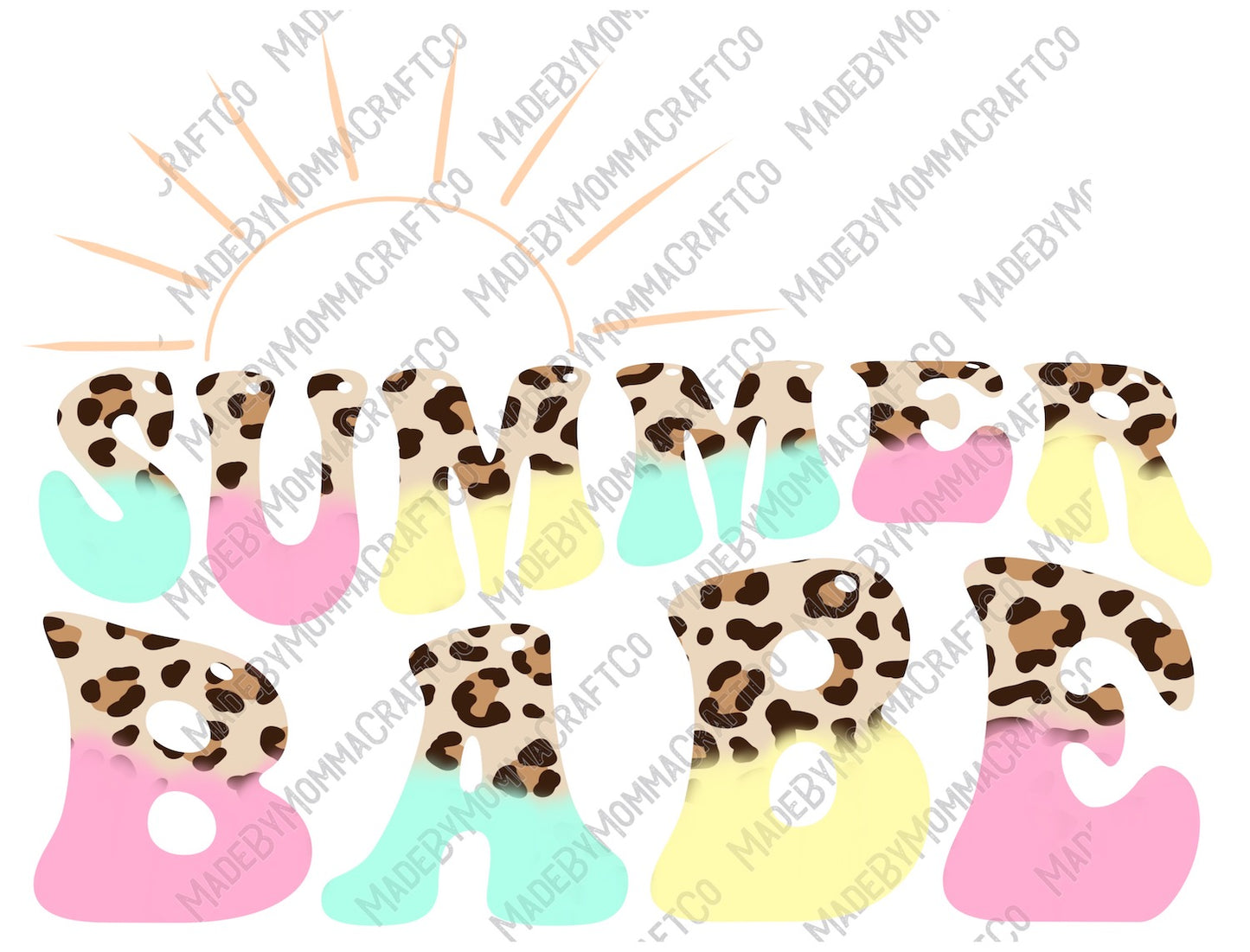 Summer Babe Leopard - Cheat Clear Waterslide™ or White Cast Sticker