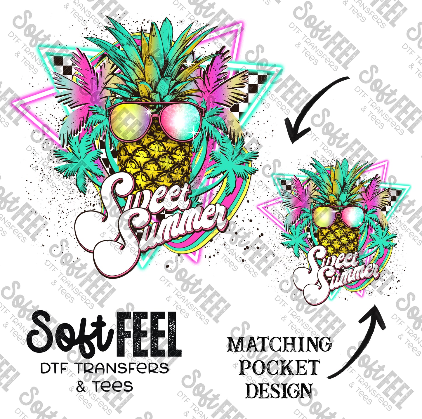 Sweet Summer - Retro / Summer - Direct To Film Transfer / DTF - Heat Press Clothing Transfer